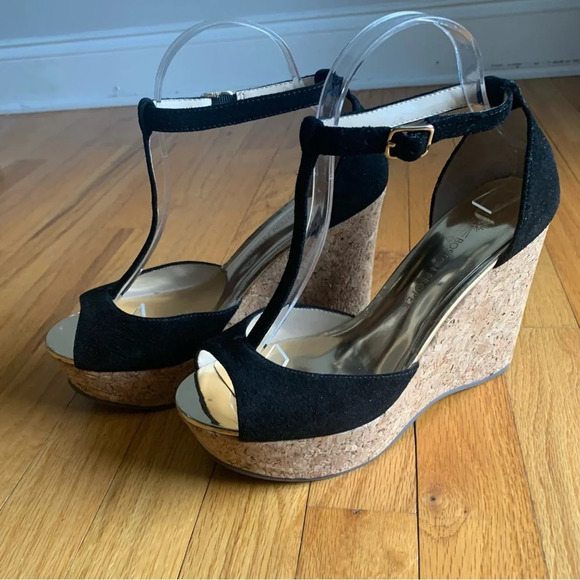 NWOB Boston Proper Faux Black Suede Espadrilles Size 8 - Picture 1 of 6